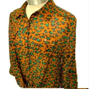 mine Brand cheetah print blouse